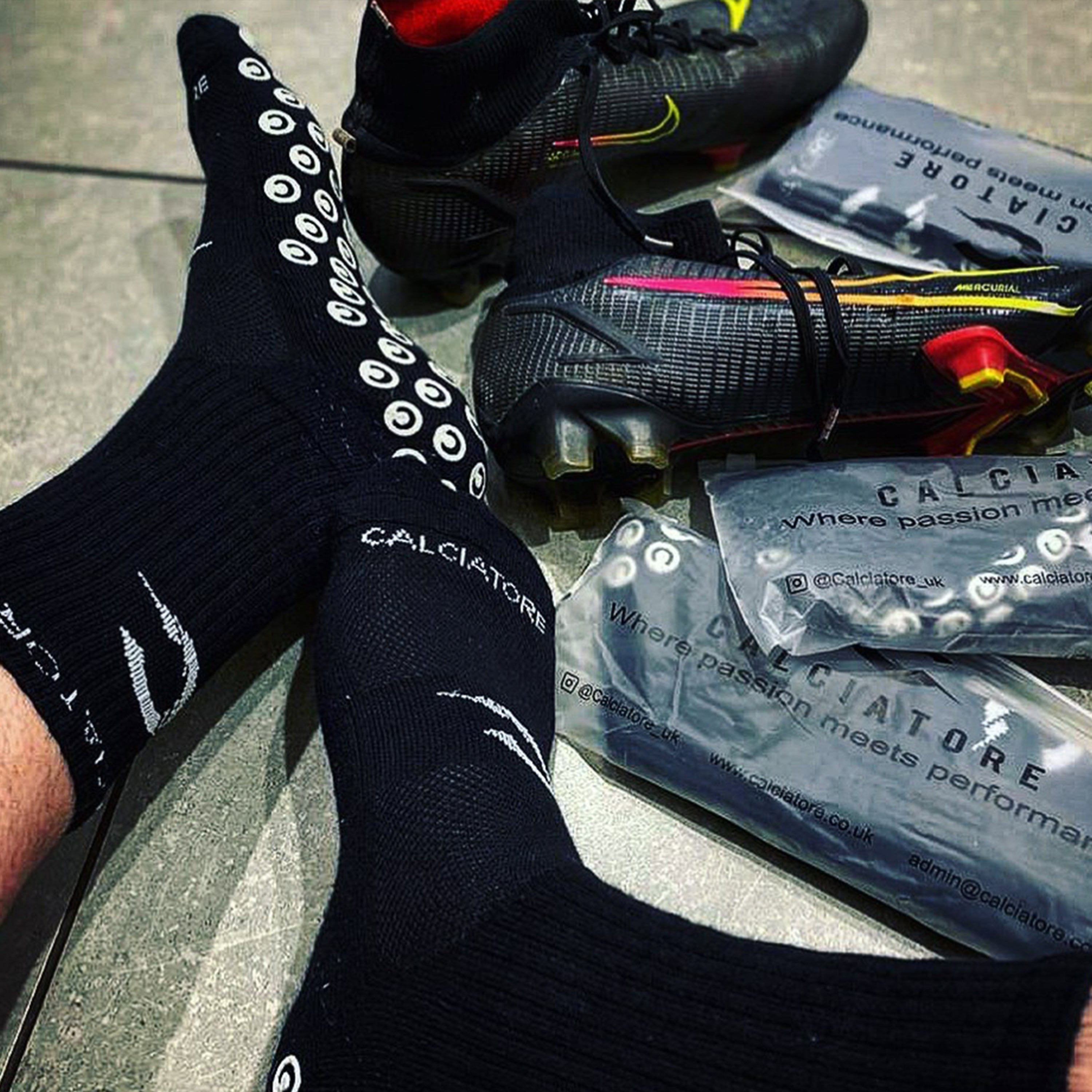 Black Grip Socks Large – Calciatore
